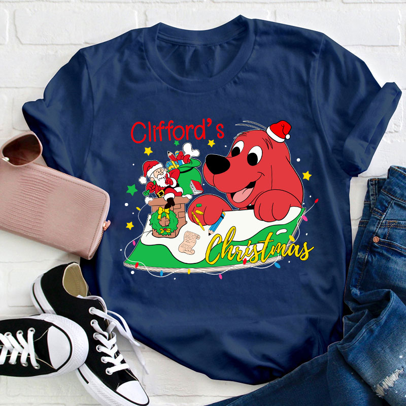 Clifford's Christmas Teacher T-Shirt