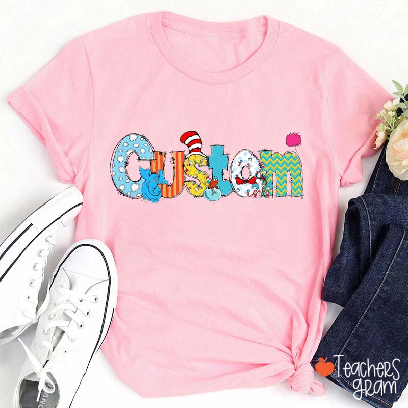 Personalized Name Cute Teacher T-Shirt