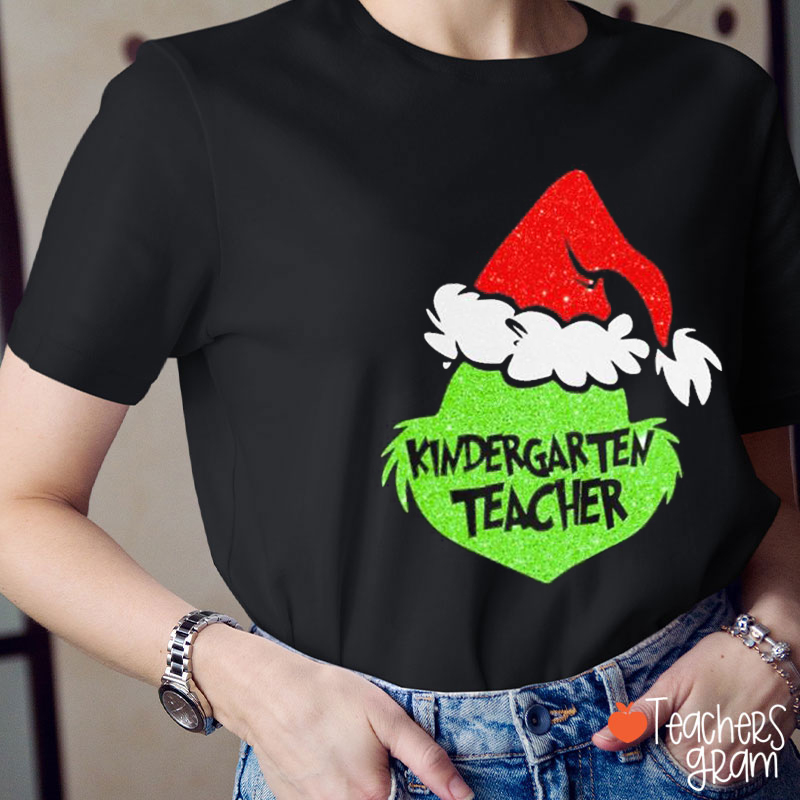 Personalized Grade Christmas Teacher T-Shirt