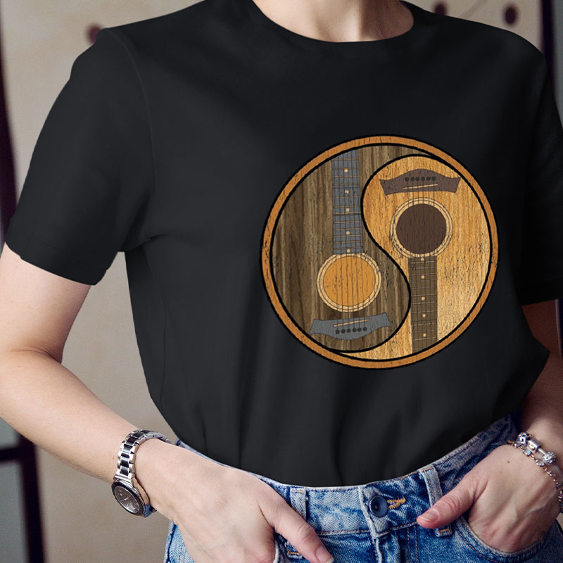 Tai Chi Shape Guitar Teacher T-Shirt