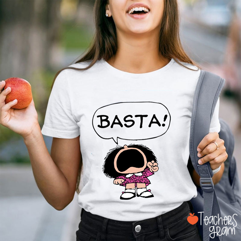 Funny Cartoon Basta Bilingual Teacher T-Shirt
