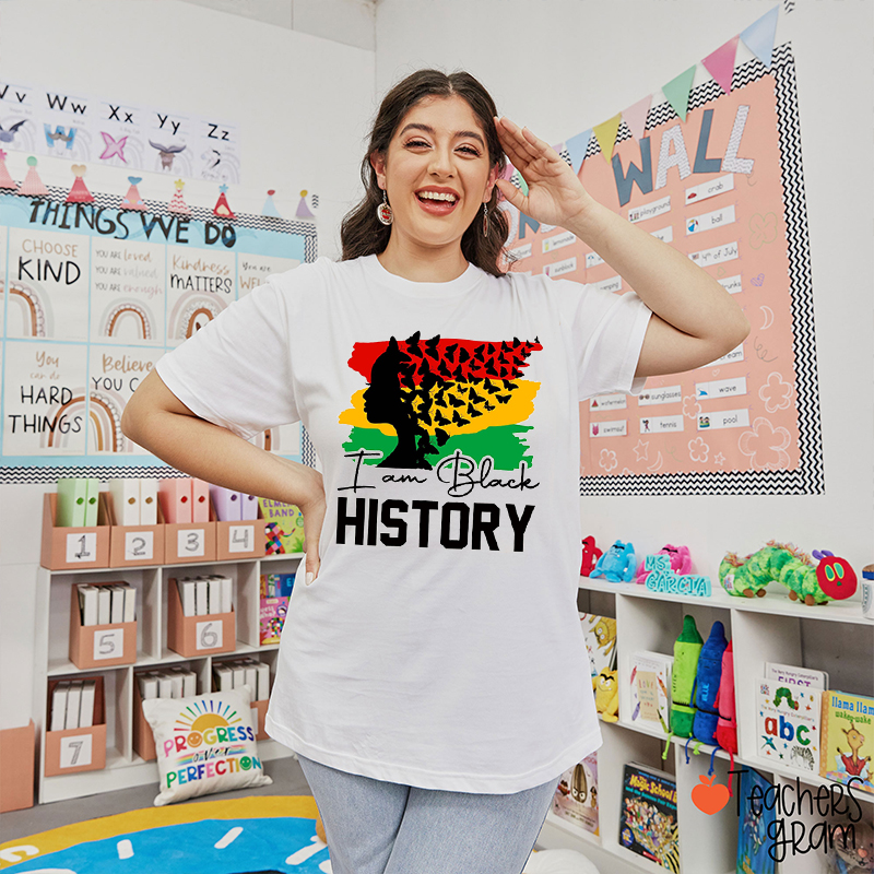 I Am A Black Woman Bird Teacher T-Shirt