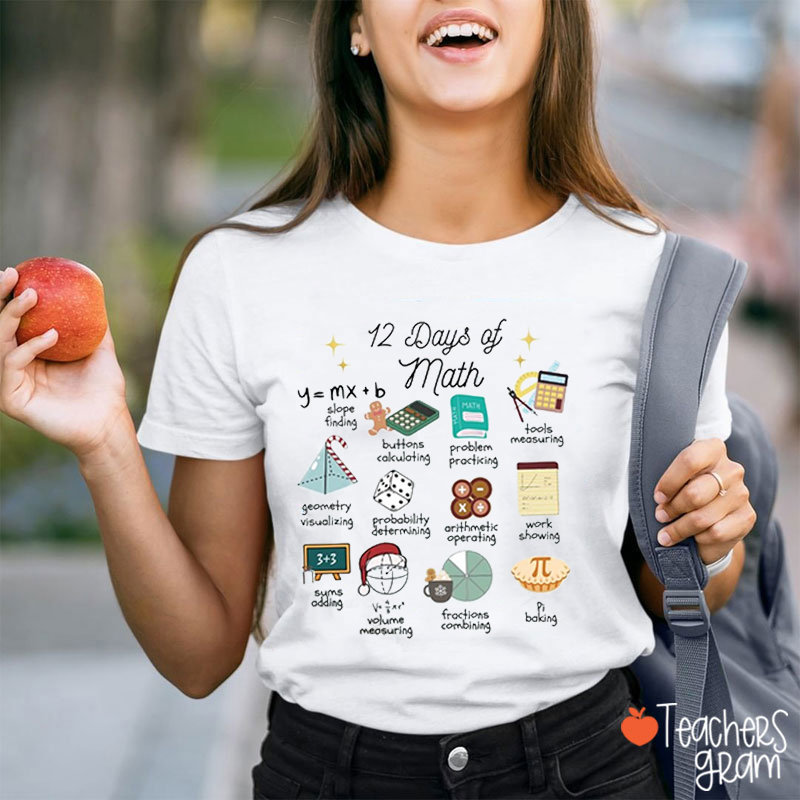 12 Days Of Math Teacher T-Shirt