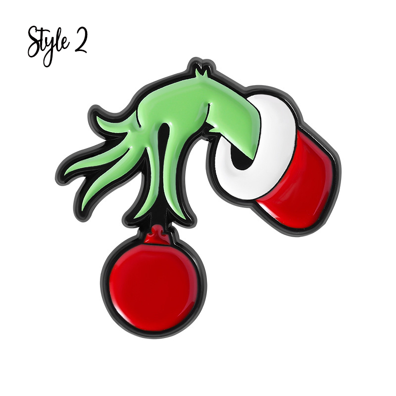 Green Guy Christmas Teacher Pin