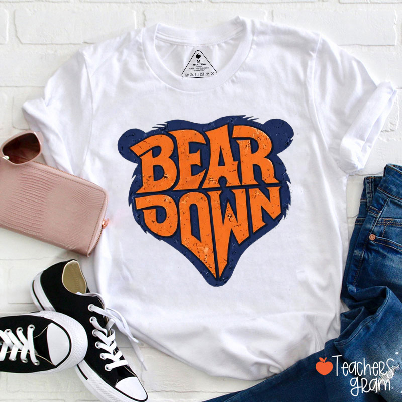 Retro Bear Mascot Teacher T-Shirt
