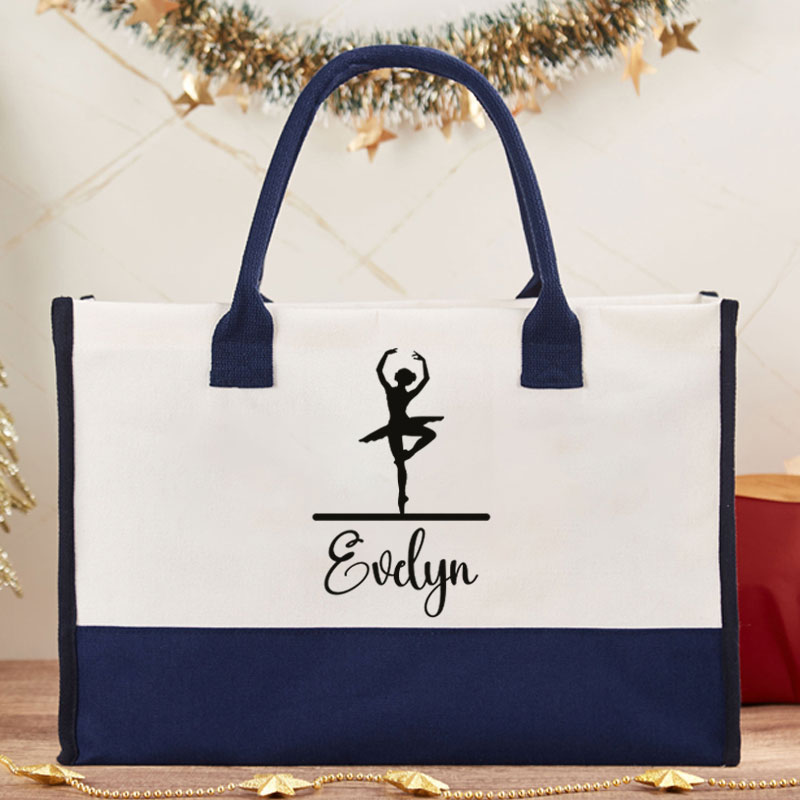 Personalized Ballet Dance Teacher Cotton Tote Bag