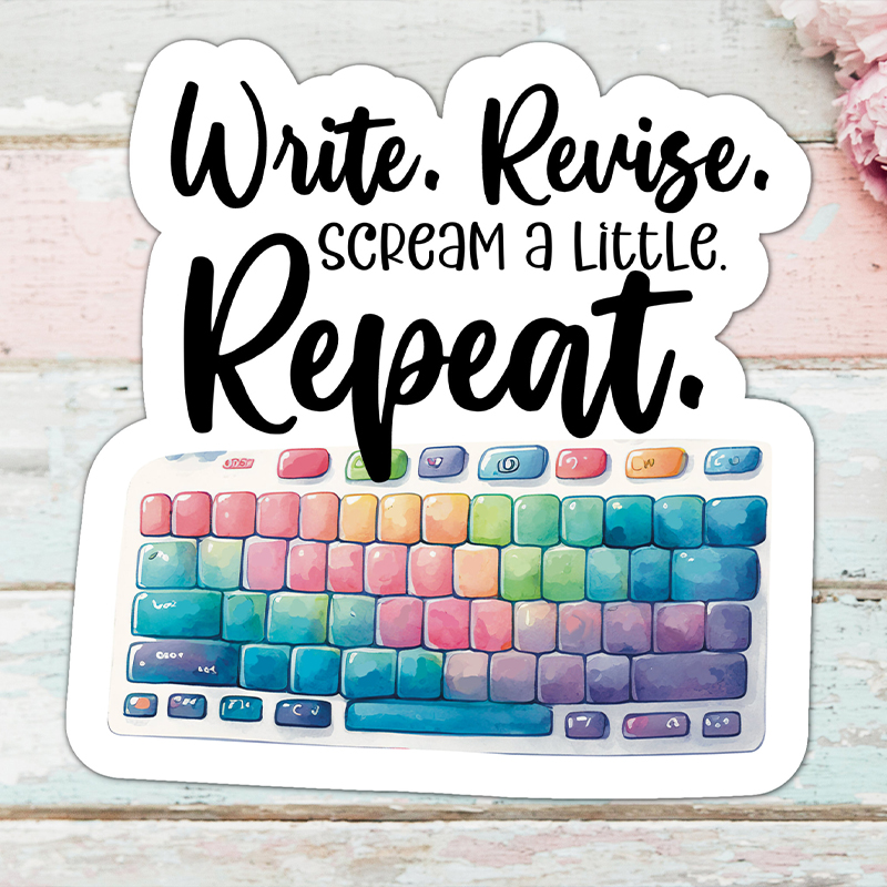 Write Revise Scream A Little Repeat Teacher Stickers