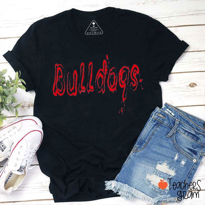 Personalized Mascot Design Fonts School Spirit Teacher T-Shirt