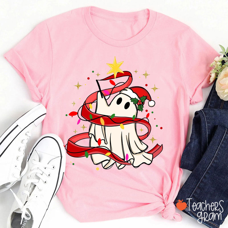 Ghost Christmas Teacher T-Shirt