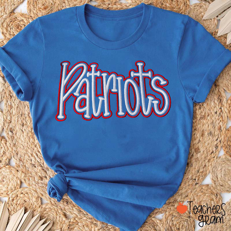Personalized Mascot Sport Name Number Embroidery Teacher T‑Shirt