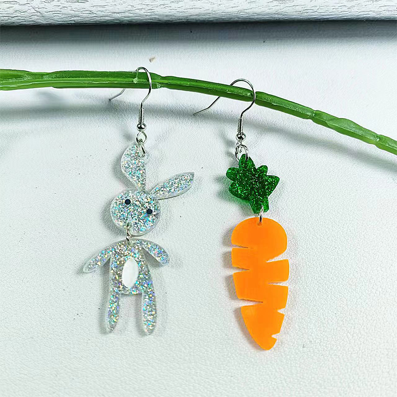 Cute Easter Bunny Teacher Acrylic Earrings