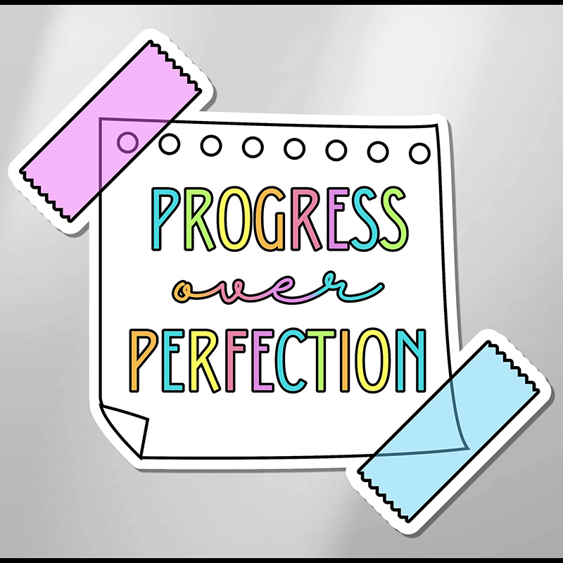 Progress Over Perfection Teacher Stickers