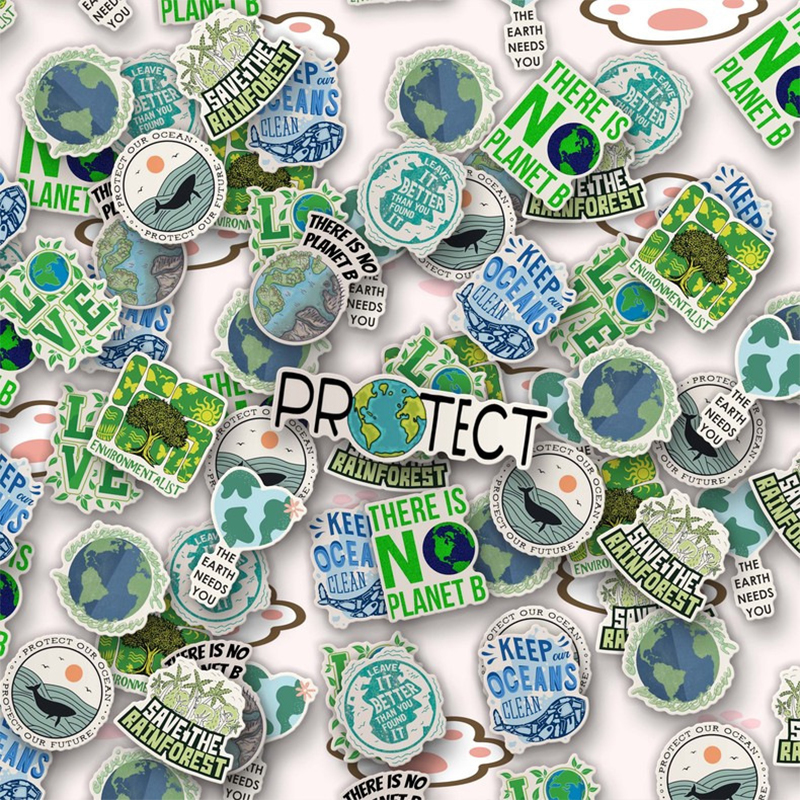 50 PCS Protect The Earth's Environment Teacher Stickers