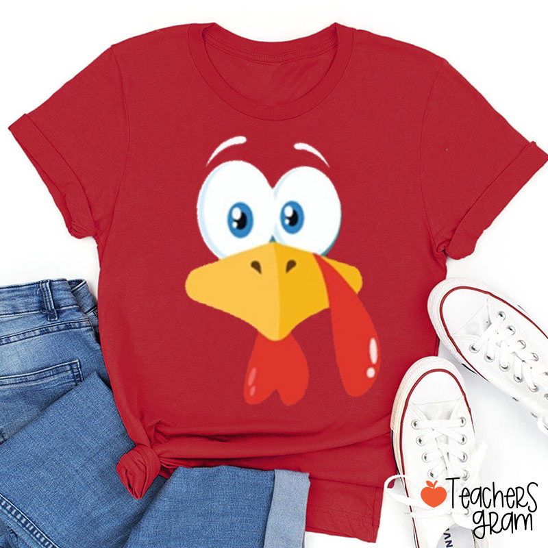 Personalized Funny Turkey Face Teacher T-Shirt