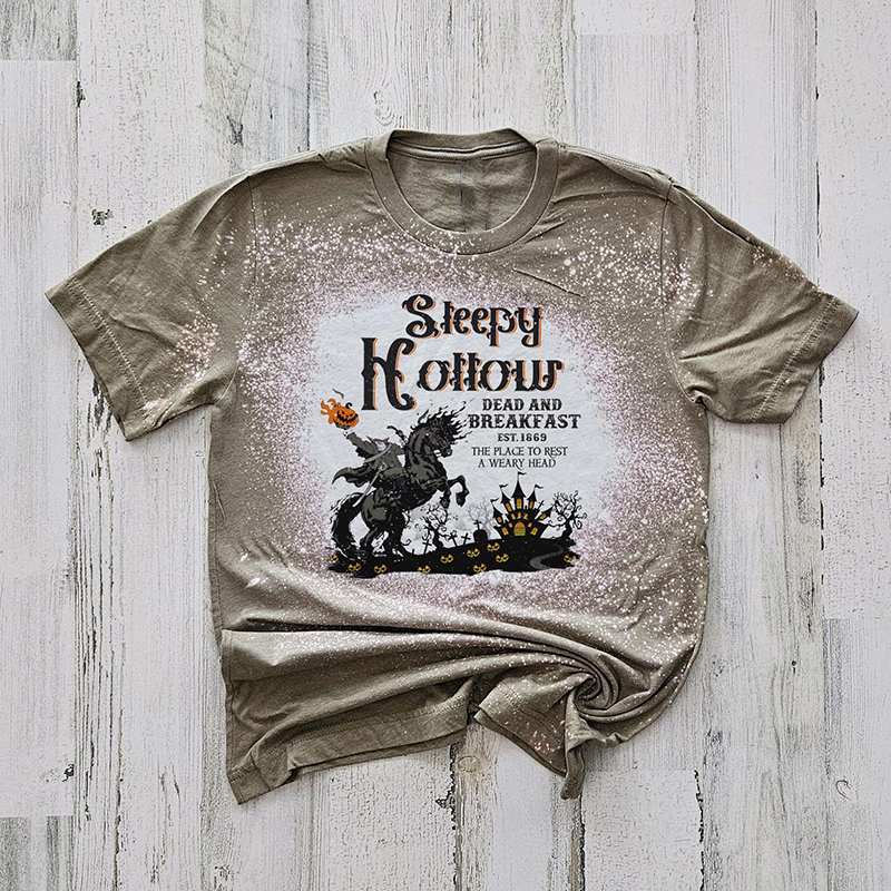 Sleepy Hollow Headless Horseman Teacher Printed T-Shirt