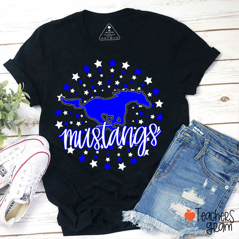 Personalized Mascot Star Game Day Teacher T-Shirt