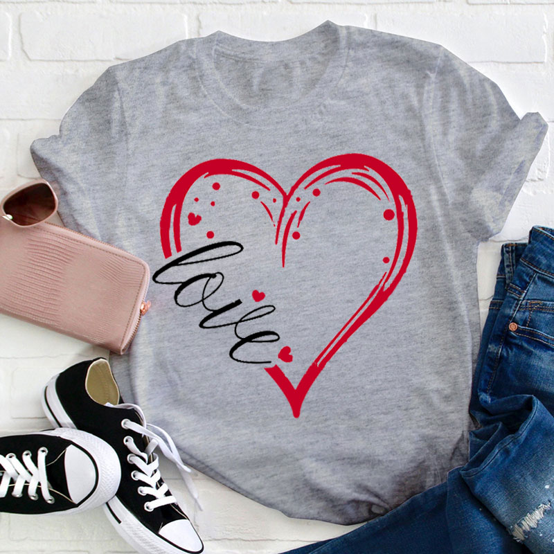 Love Love Heart Teacher T-Shirt