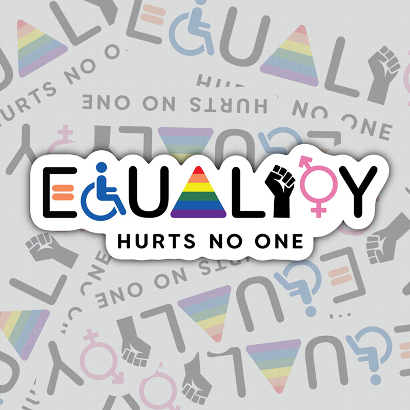 Equality Hurts No One Teacher Stickers