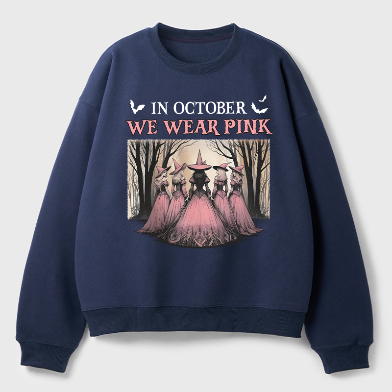October Pink Witches Teacher Fleece Sweatshirt