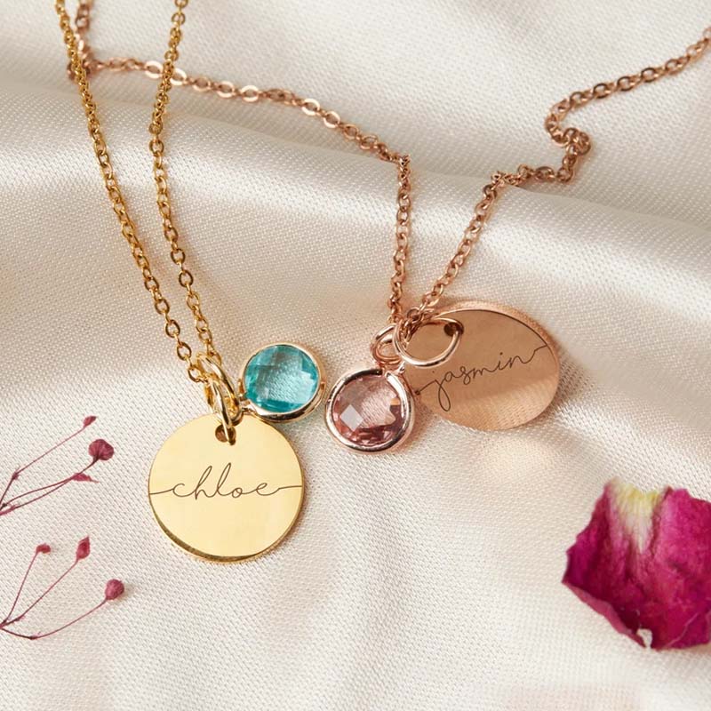 Personalized Birthstone Teacher Necklace