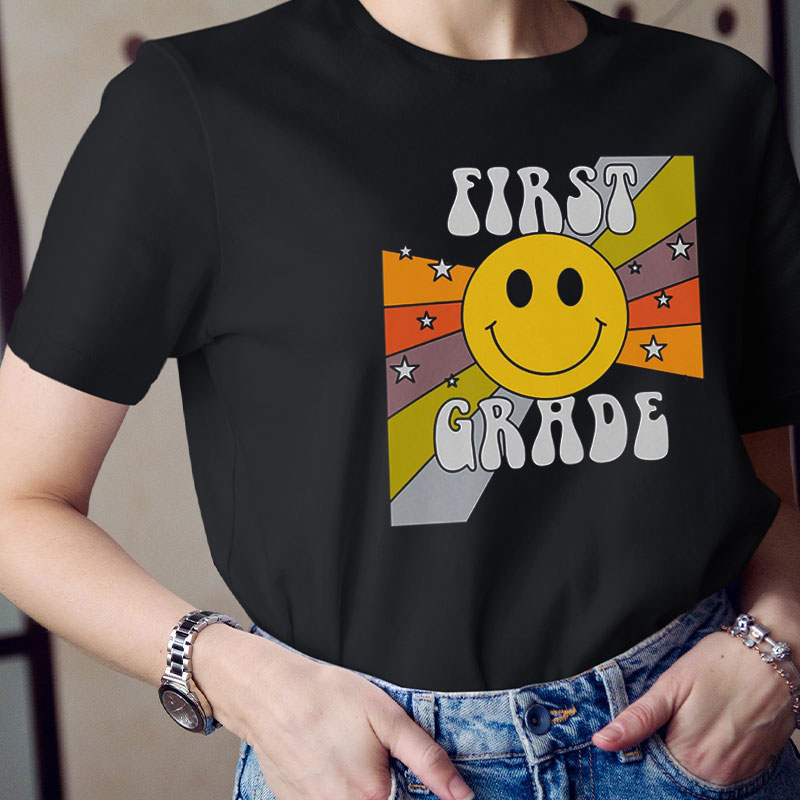 Personalized Smile Face Back to School Teacher T-Shirt