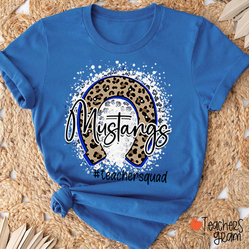 Personalized Mascot Leopard Spirit Teacher T-Shirt