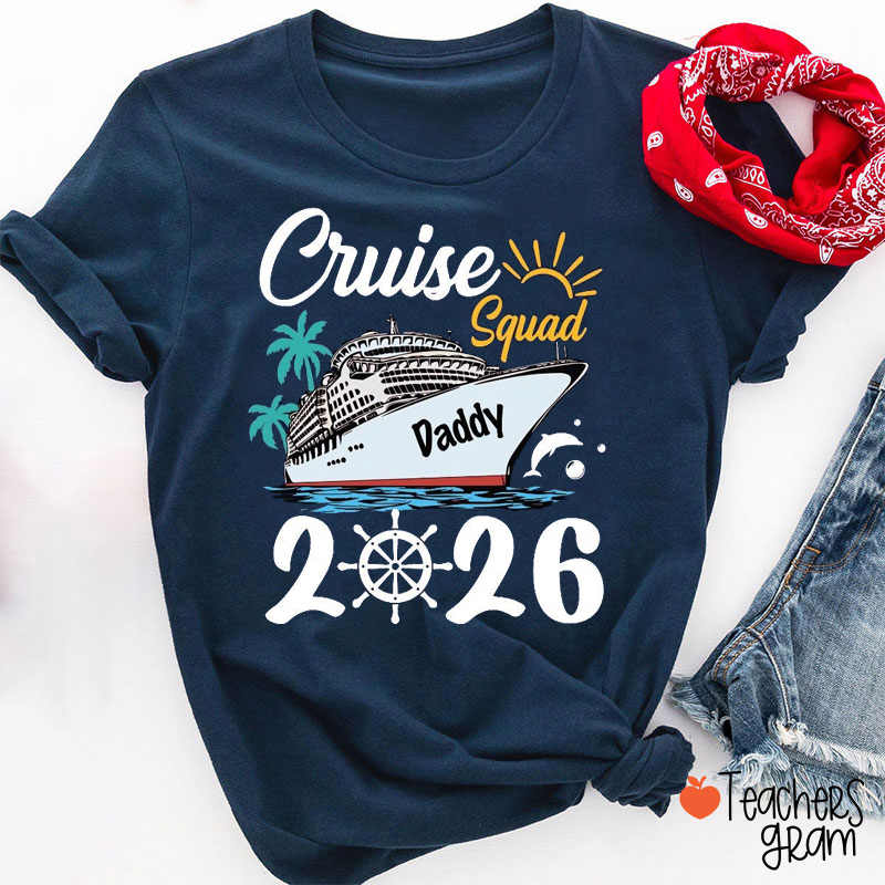 Personalized Cruise Squad Matching Family Vacation Teacher T-Shirt