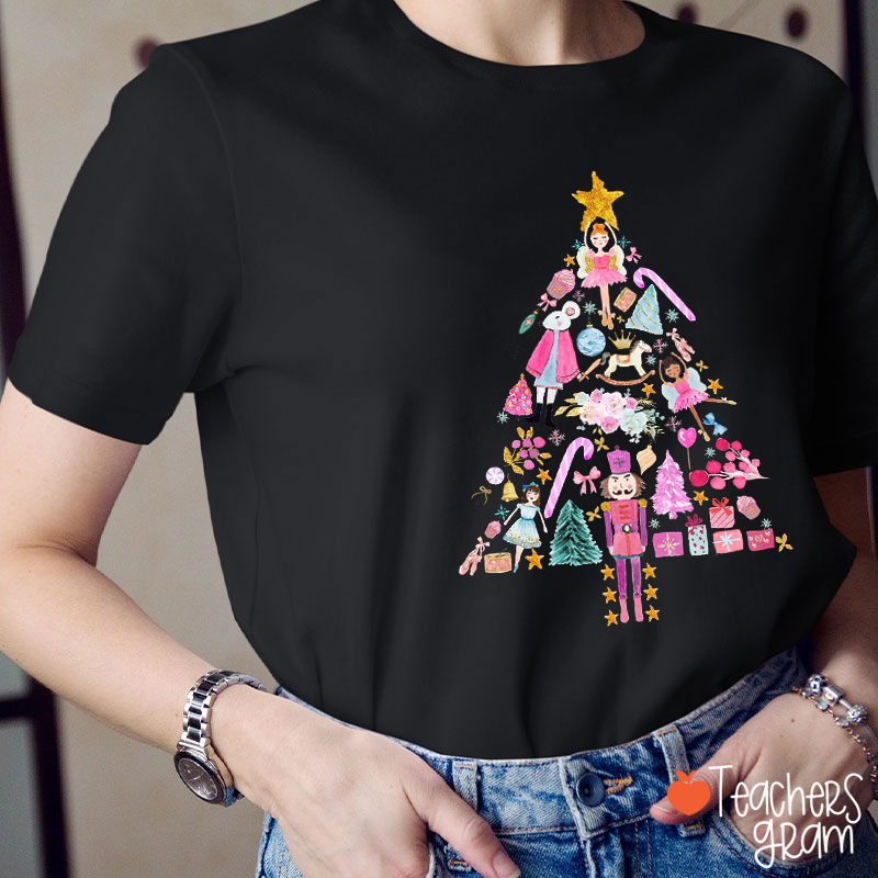 Nutcracker Christmas Tree Teacher T-Shirt
