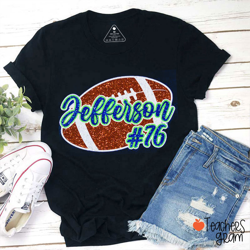 Personalized Sport Name And Number Teacher T-Shirt