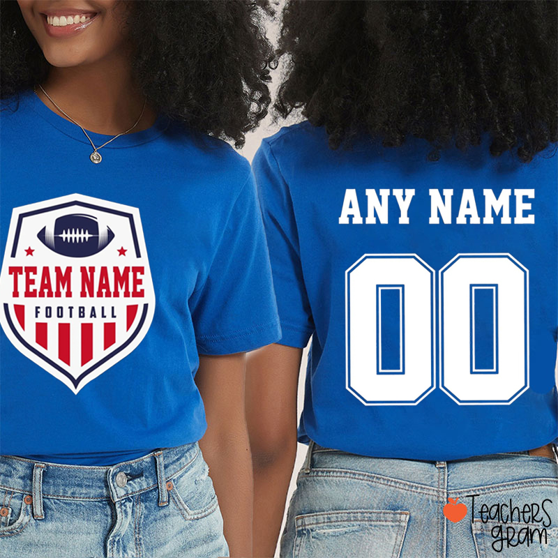 Personalized Team Name And Sport Favorite Team Teacher Two Sided T-Shirt