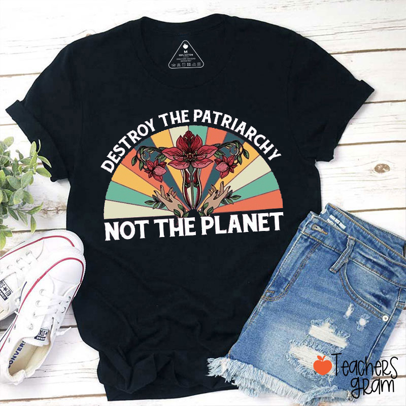 Destroy The Patriarchy Not The Planet Teacher T-Shirt