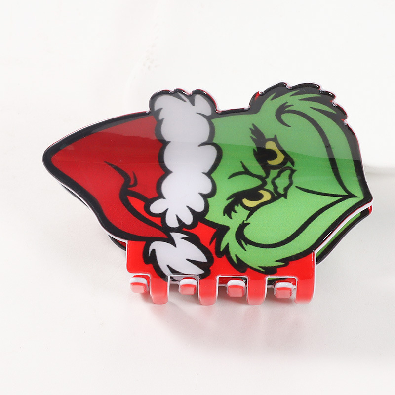 Green Guy Christmas Teacher Hair Clips