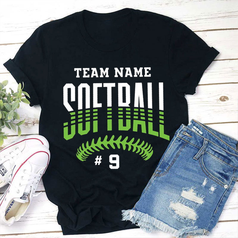 Personalized Softball Team Name Teacher T-Shirt