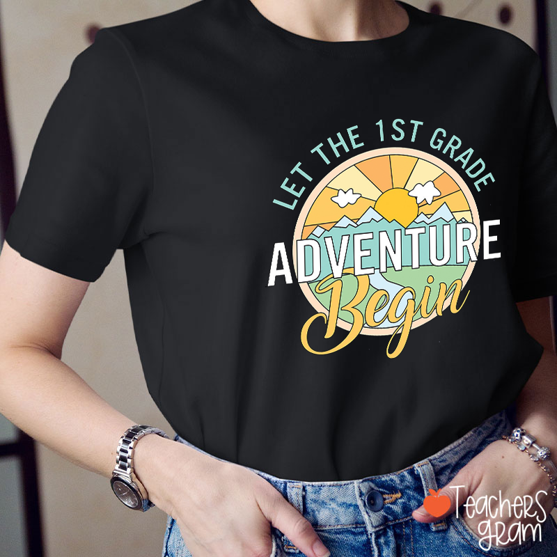 Personalized Grade Let The Adventure Begin Teacher T-Shirt