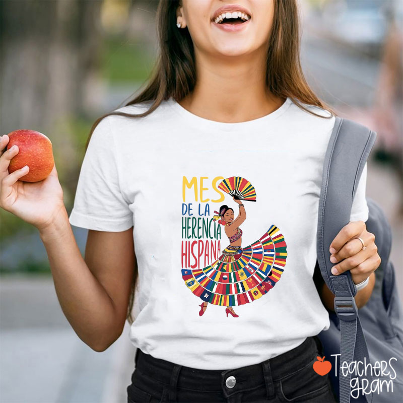 Mes De La Herencia Hispana Spanish Teacher T-Shirt