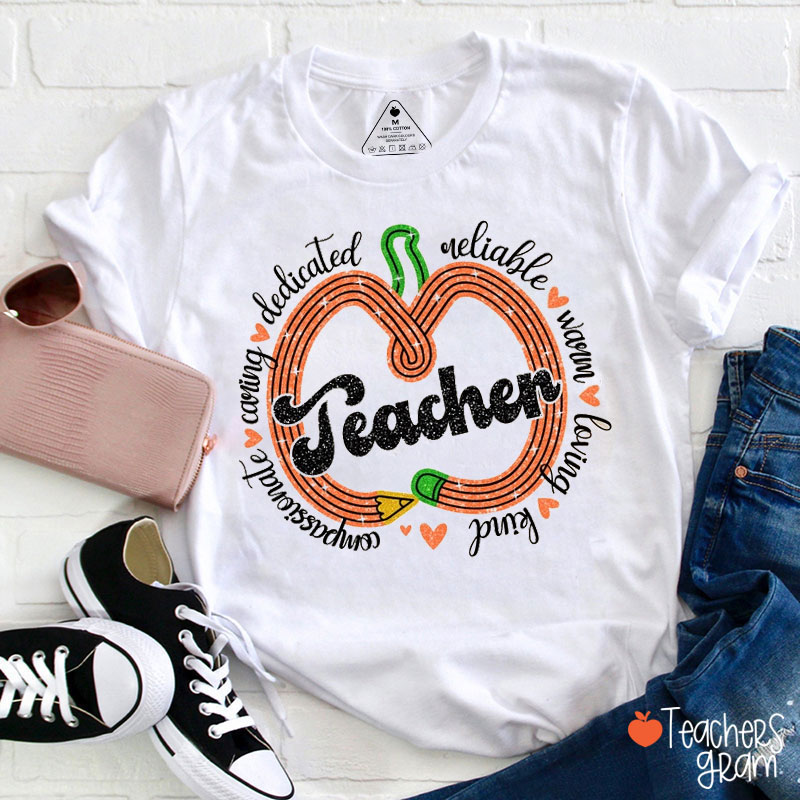 Pumpkin Pencil Fall Teacher T-Shirt