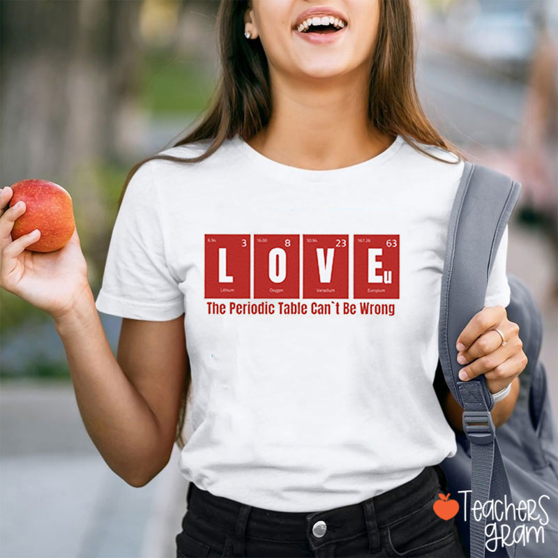 The Periodic Table Can't Be Wrong Love Science Teacher T-Shirt