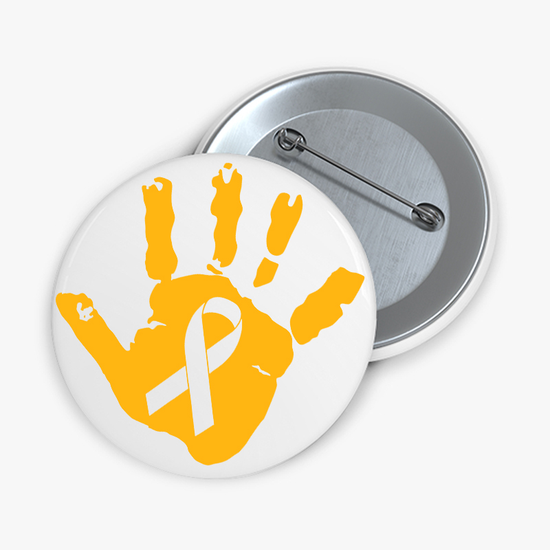 Childhood Cancer Teacher Pinback Button