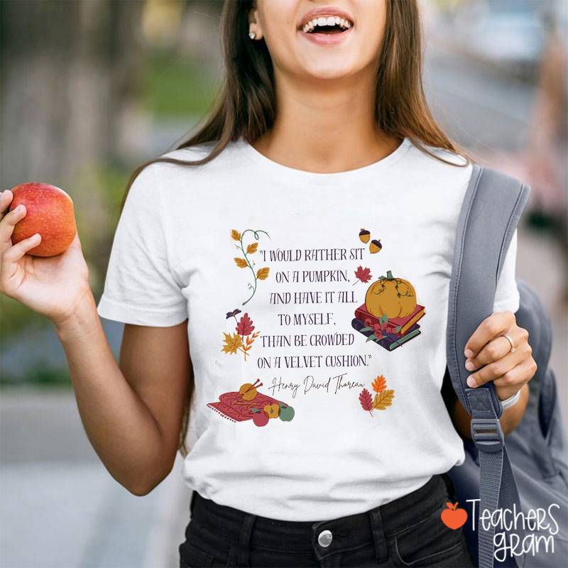 Henry David Thoreau Fall Time Literature Teacher T-Shirt