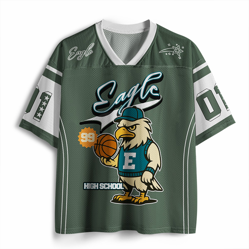 Personalized Number And School Name Eagles Teacher Mesh Jersey
