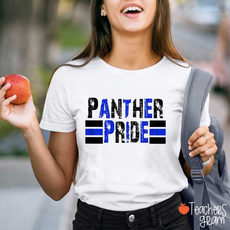 Personalized Mascot Pride Two Color Line Teacher T-Shirt