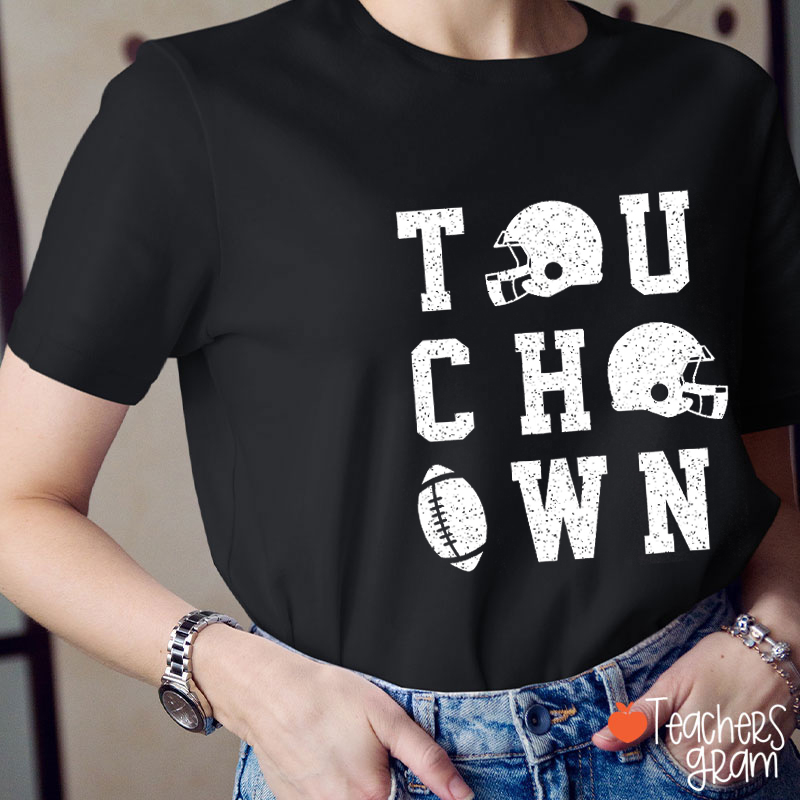 Touchdown Football Comfort Colors Teacher T-Shirt