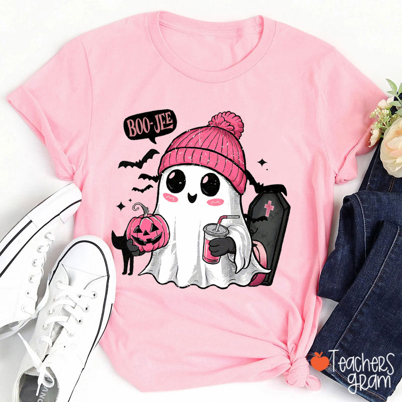I Put The Boo In Boujee Ghost Teacher T-Shirt