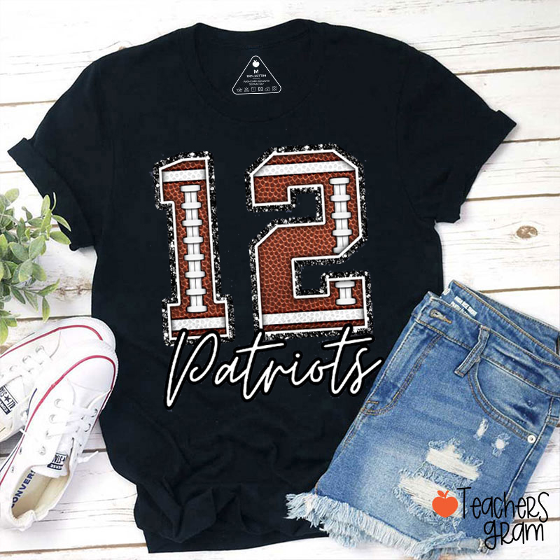 Personalized Mascot And Sport Number Game Day Teacher T-Shirt