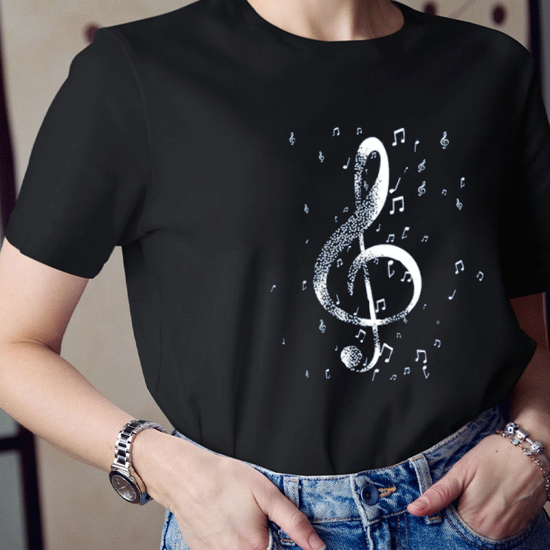 The Jumping Notes In Music Teacher T-Shirt