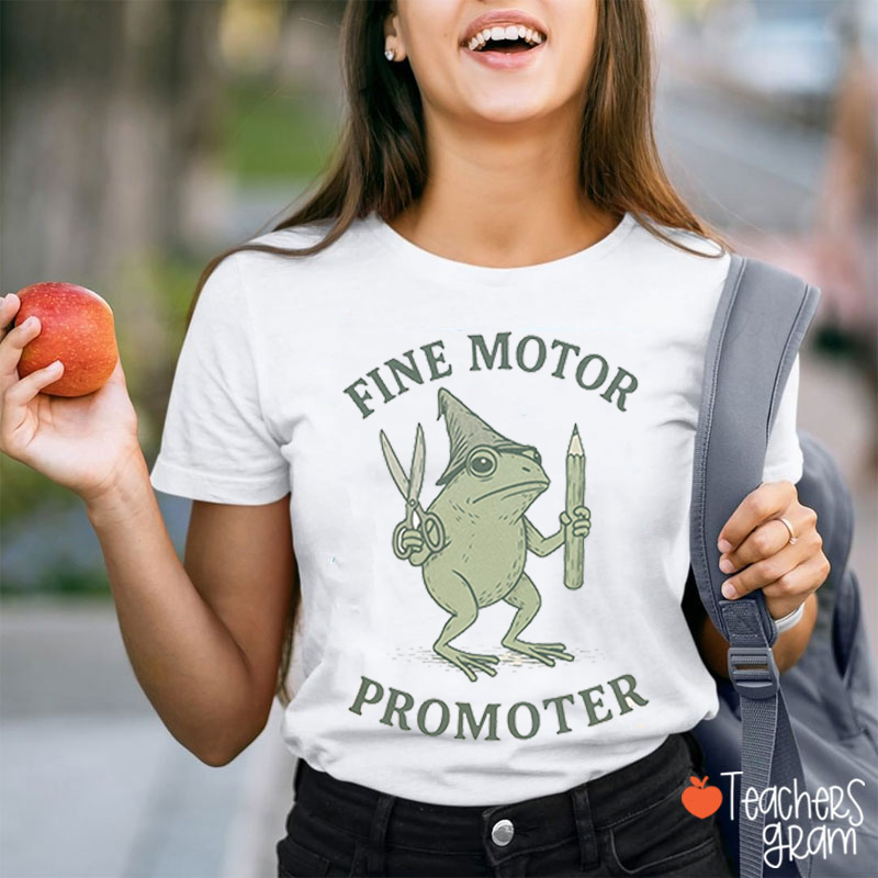 Fine Motor Promoter Wizard Frog OT Teacher T-Shirt