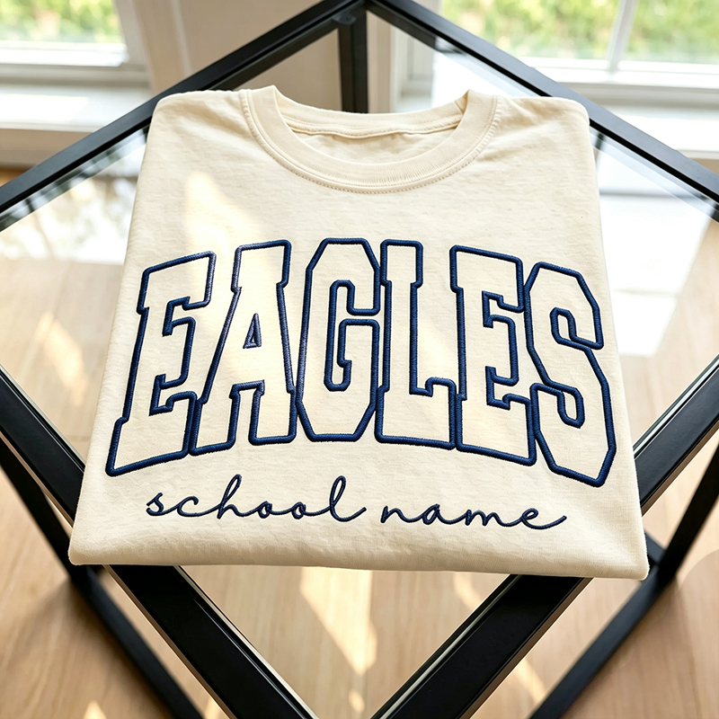 Personalized Mascot And School Name Embroidered Teacher Sweatshirt