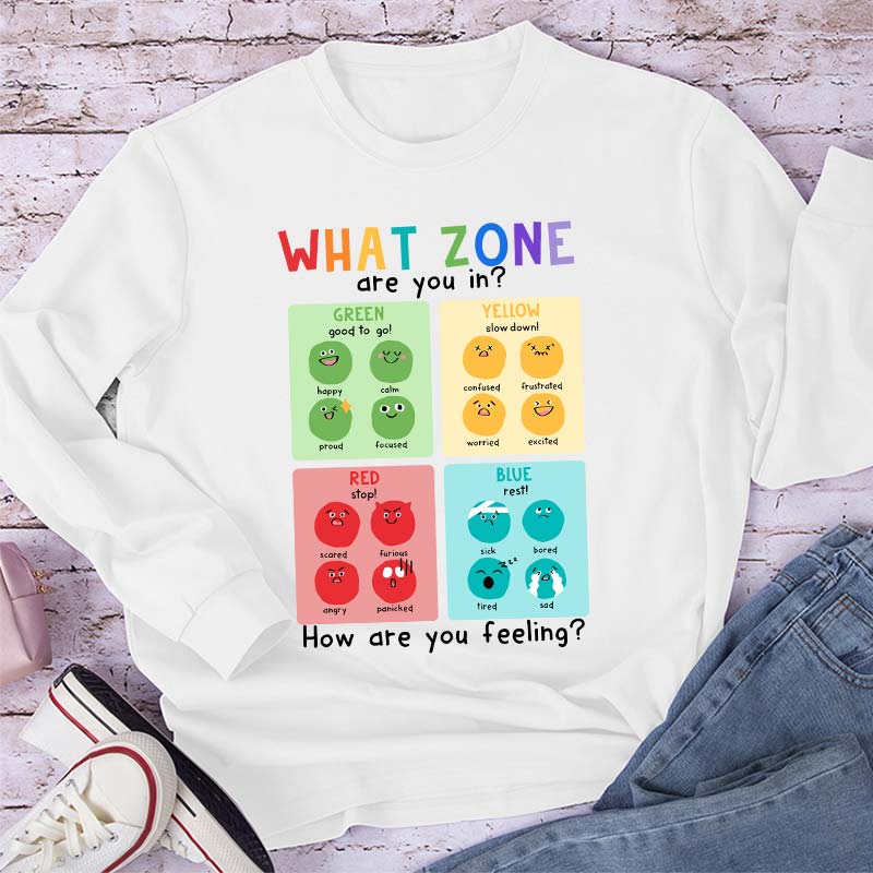 How Are You Feeling Teacher Long Sleeve T-Shirt