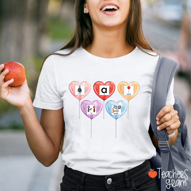 Love Lollipop SLP Teacher T-Shirt