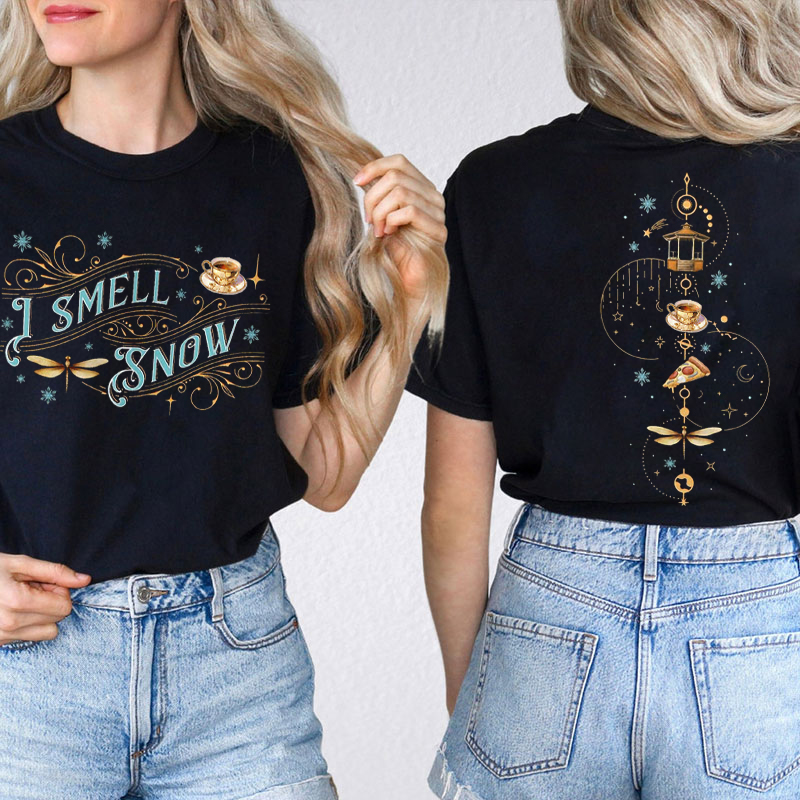 I Smell Snow Teacher Two Sided T-Shirt